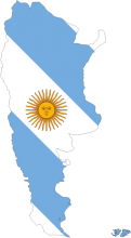 Argentina Map and Flag