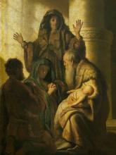 "Simeon and Anna Recognize the Lord in Jesus" by Rembrandt